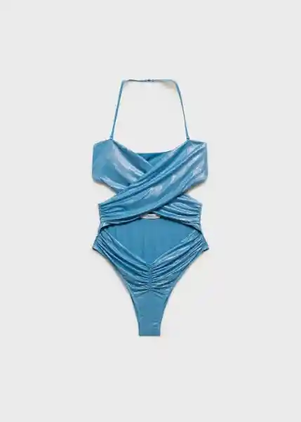 Short Bañador Ariel Azul Talla S Mujer Mango