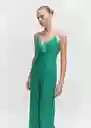 Enterizo Mono Simona Verde Talla XS Mujer Mango