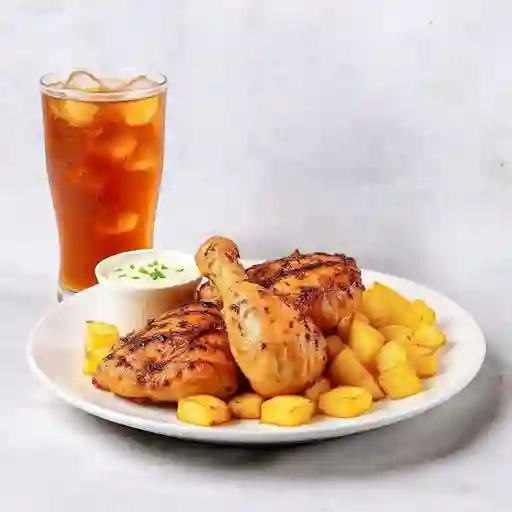 Combo 1/4 Pollo Asado Bebida de 400 ml