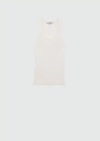 Top Riri Off White Talla S Mujer Mango