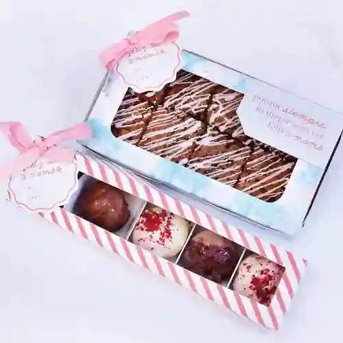 Caja de Trufas O Mini Brownies para Mamá