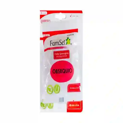 Famset Cinta Quirúrgica Microporosa Piel 12 mm x 3 m 48 mm x 5 m