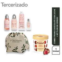 Combo Franui Chocolate Con Leche + Kit Flor de Cerezo Loccitane