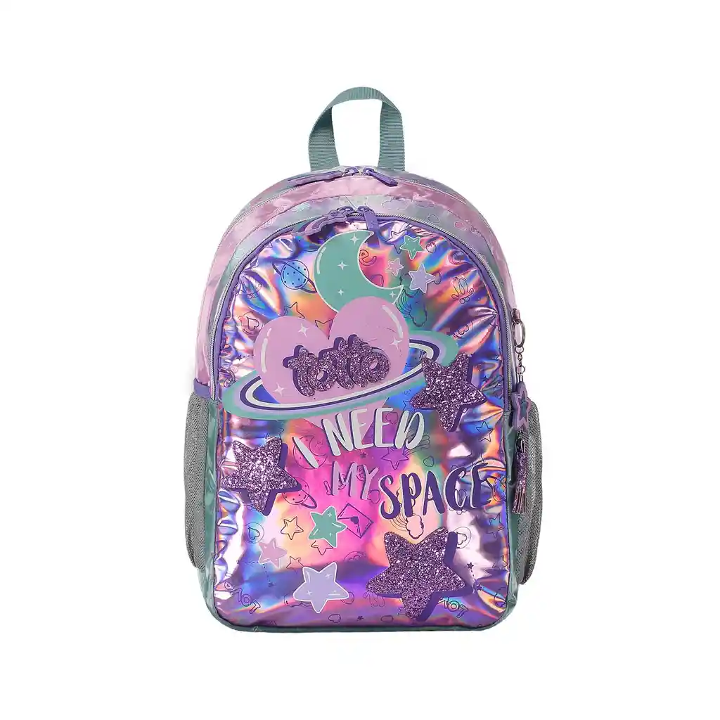 Mochila Escolar Mediana Pastel Galaxy M