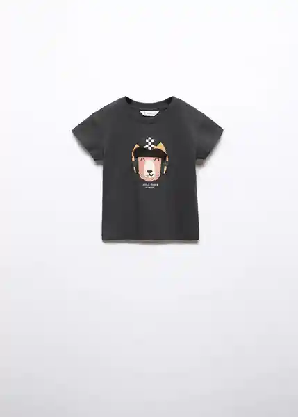 Camiseta Oso Antracita Talla 67 Niños Mango