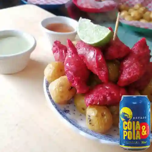 Combo Porción Longaniza + Refajo Cola & Pola Lta 330ml
