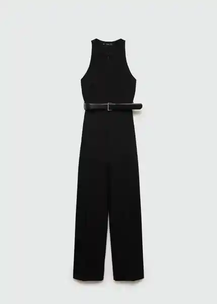 Enterizo Jump Negro Talla L Mujer Mango