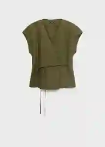 Top Ferraro Khaki Talla S Mujer Mango