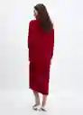 Vestido Vieira Rojo Talla L Mujer Mango