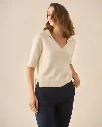 Saco Tejido Crudo Aljófar Claro Talla L 663G209 Esprit