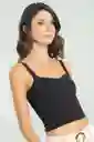 Crop Top Crosbhie Color Negro Talla M Ragged