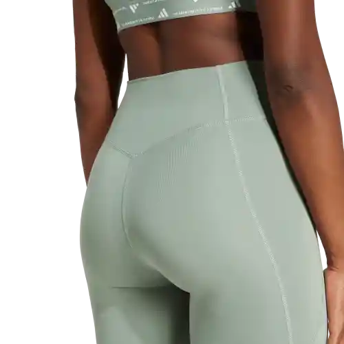 Adidas Licra Opt Ess St 7In Entrenamiento de Mujer Verde Talla S
