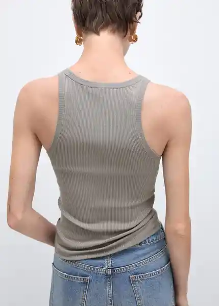 Top Riri Gris Talla S Mujer Mango