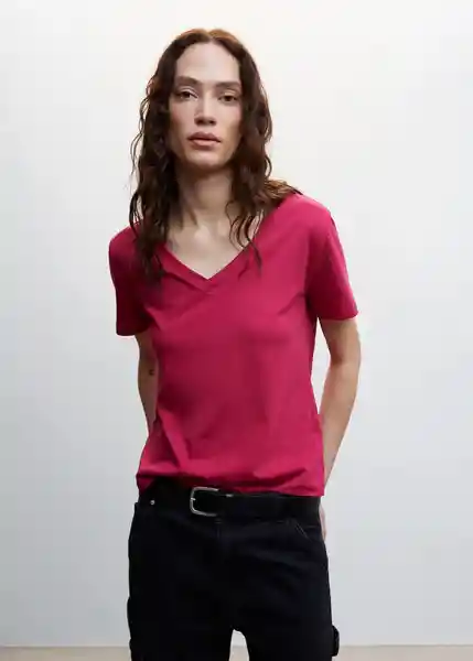 Camiseta Chalapi Fresa Talla XS Mujer Mango