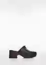 Zapatos Zueco Vic Negro Talla 37 Mujer Mango