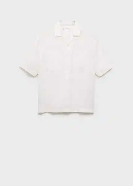 Camisa Safi Blanco Talla S Hombre Mango
