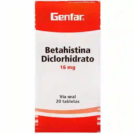 Genfar Betahistina Diclorhidrato (16 mg)
