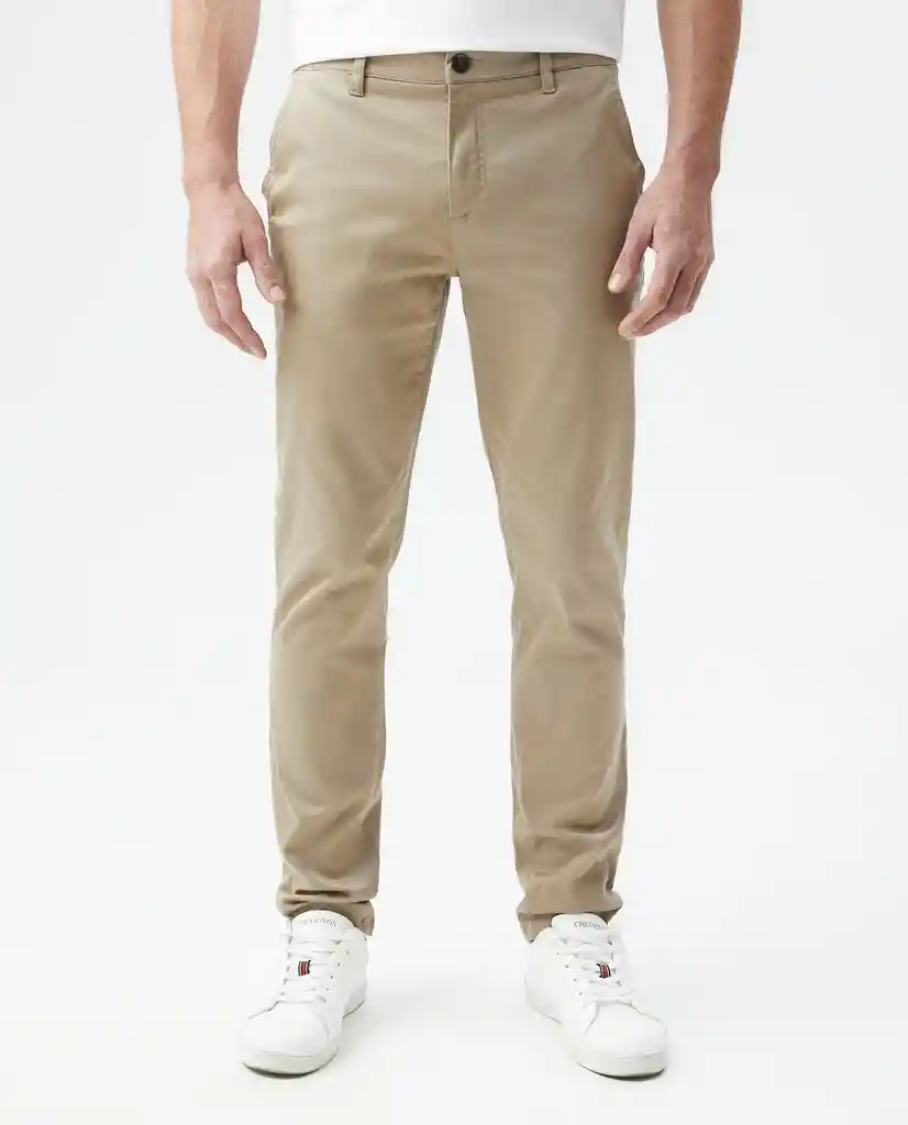 Pantalon Khakis Rocket Beige Bosque Medio Talla 36 Hombre Chevignon