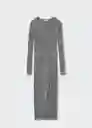 Vestido Goletav Gris Medio Vigore Talla 18 Mujer Mango