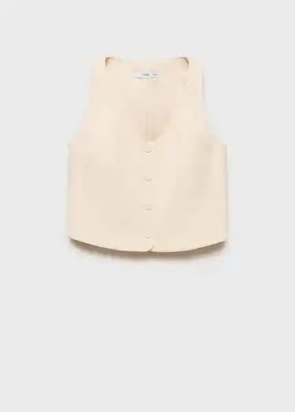 Chaleco Iguana Vainilla Talla M Mujer Mango