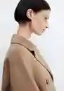 Abrigo Picarol Camel Talla XL Mujer Mango