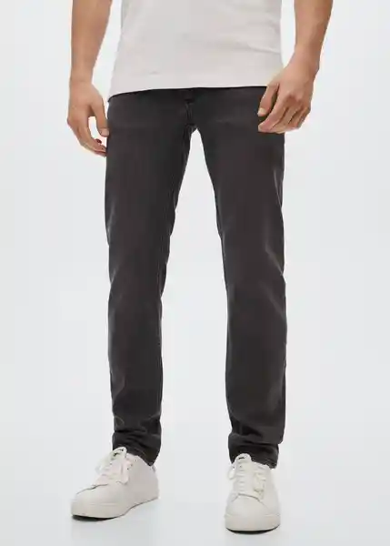 Pantalón Jean Jan Tejano Gris Talla 40 Hombre Mango