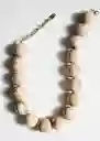 Collar Amelia Beige Talla 99 Mujer Mango