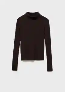 Saco Jersey Flurron Chocolate Talla XS Mujer Mango
