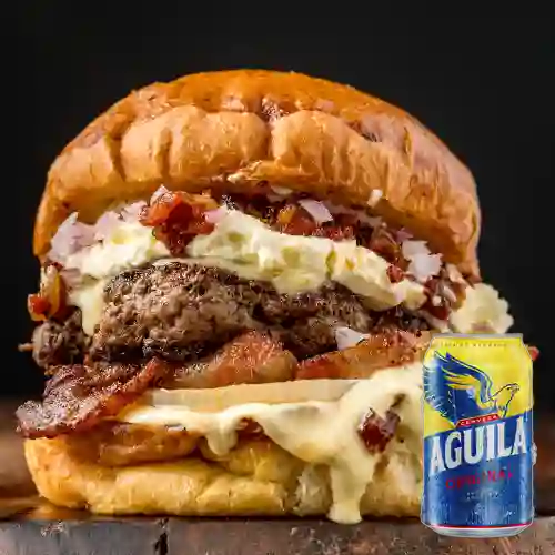 Combo Borondo Burger Máster + Águila Orig Lta 330ml