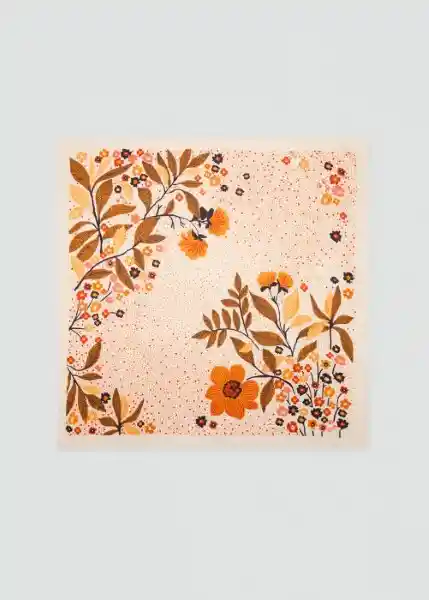 Pañuelo Marcia Crudo Talla 99 Mujer Mango