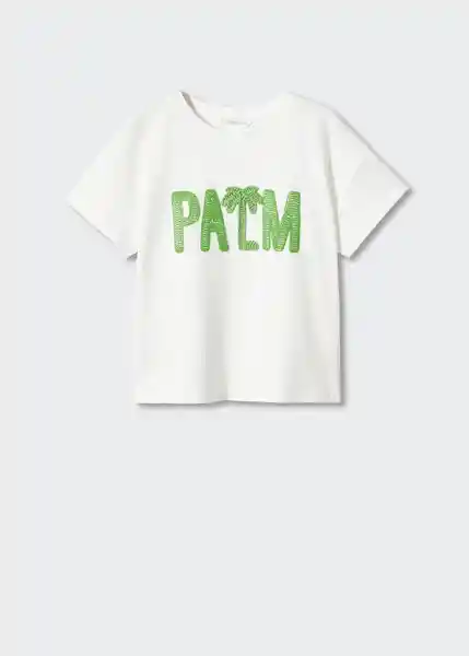 Camiseta Palm Offwhite Talla 14 Niñas Mango