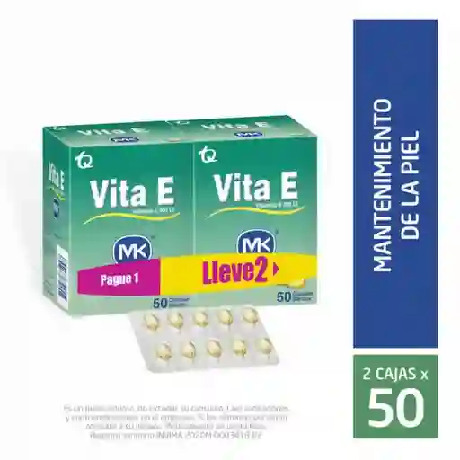 MK Vitamina E (400 UI) 50 Cápsulas x 2 Und