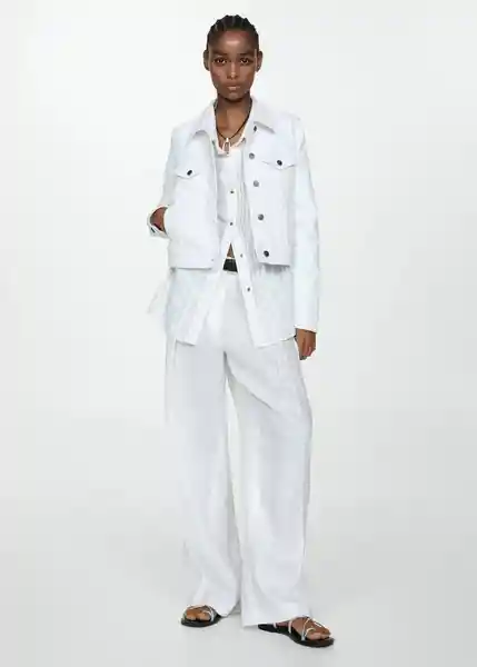 Chaqueta Cazadora Vicky Blanco Talla S Mujer Mango