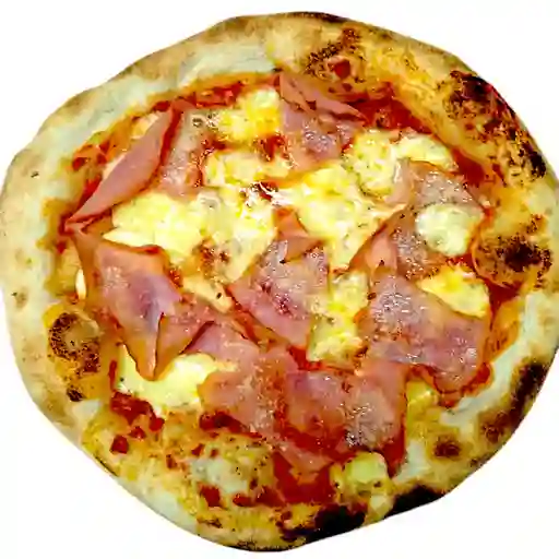 Pizza jamón y queso personal 24 cm