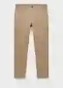 Pantalón Prato Beige Talla 36 Hombre Mango
