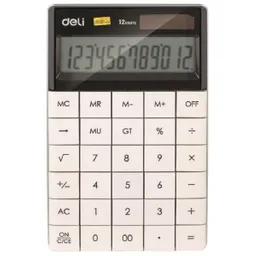 Deli Calculadora Touch 12 Dígitos Blanca E1589B