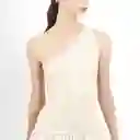 Vestido Globo Manga Sisa Beige Talla L 574020