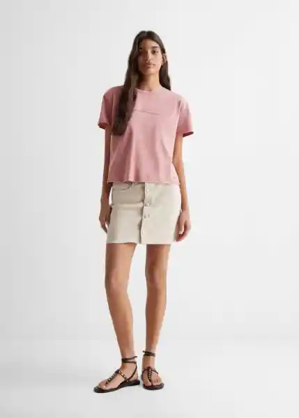 Camiseta Create Rosa Talla 20 Niña Mango