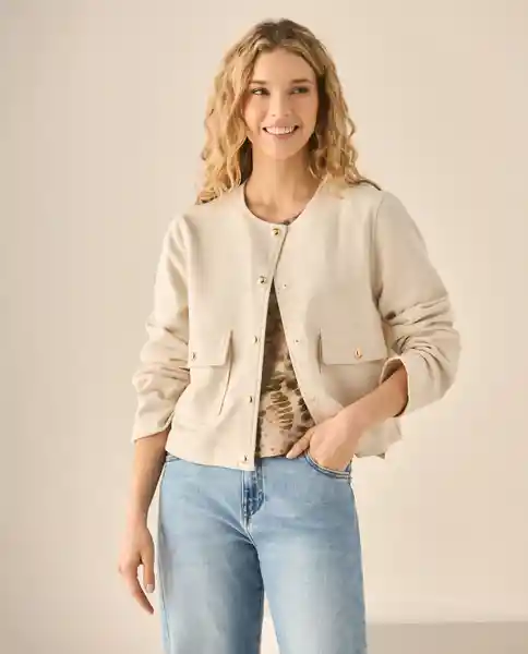 Chaqueta Beige Arena Claro Talla L 429G200 Esprit