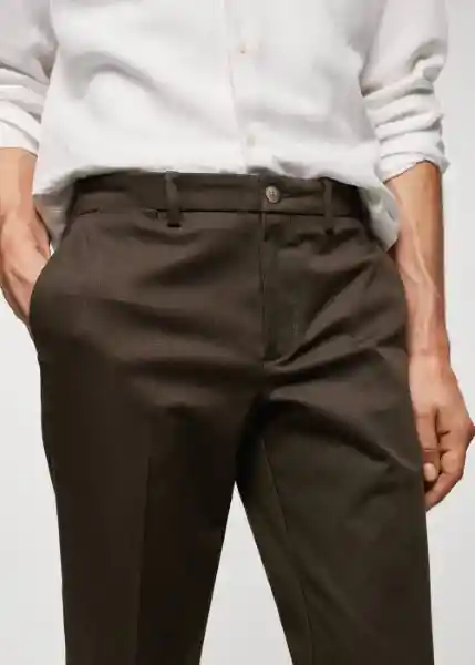 Pantalón Dublino Chocolate Talla 42 Hombre Mango