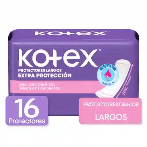Kotex Protector Diario Largos 16 Und