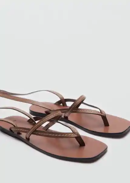 Sandalias Tiza Cuero Talla 42 Mujer Mango