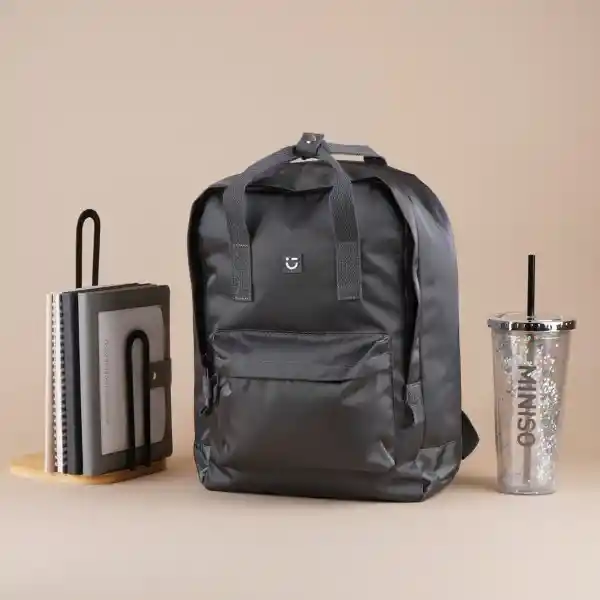 Maleta Escolar Rectangular Con Asa Azul Serie Miniso