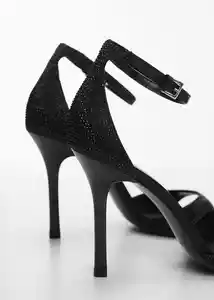 Sandalias Haka Negro Talla 40 Mujer Mango