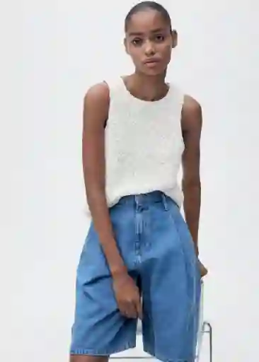 Top Goose Offwhite Talla M Mujer Mango