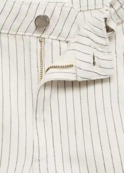 Bermuda Camilla Offwhite Talla 38 Mujer Mango