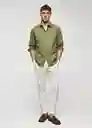 Camisa Ibiza Khaki Talla M Hombre Mango