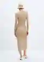 Vestido Princess Camel Talla 18 Mujer Mango