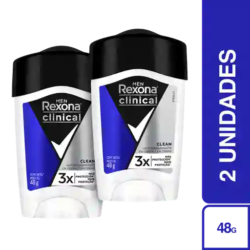 2 x Rexona Desodorante Clinical Hombre 48 g