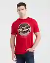 Camiseta Ch57 Graphic Masculino Rojo Chili Oscuro T M Chevignon